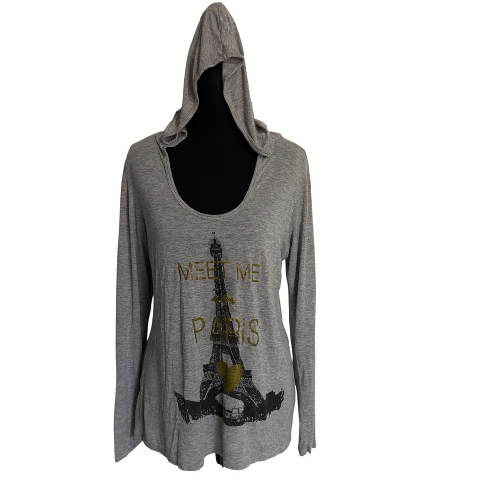 “Meet Me in Paris” Lightweight Hooded Long-Sleeve Top